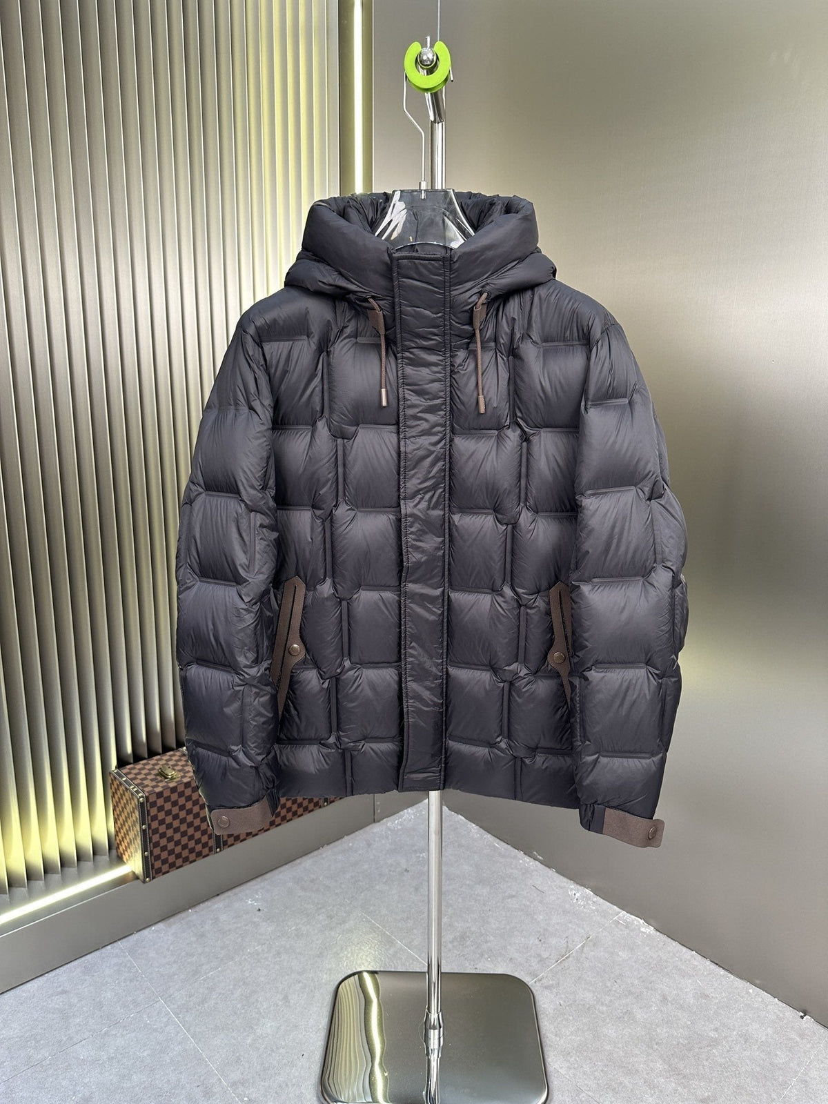 Zegna Quilted Hooded Short Down Coat — hero